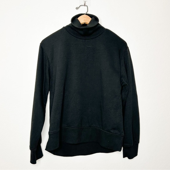 Zara Womens Casual Black Turtleneck Sweatshirt Sweater Athleisure Medium M - Picture 2 of 8